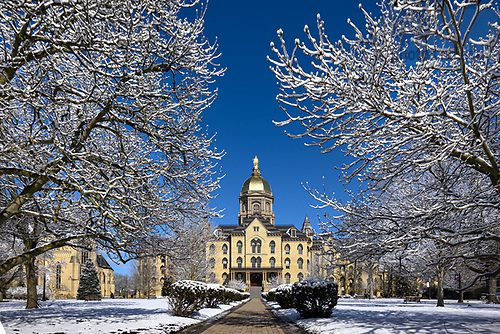 MC 2.24.24 Snow Scenic 07.JPG by Matt Cashore/University of Notre Dame February 24, 2024; Main Quad on a snowy morning (Photo by Matt Cashore/University of Notre Dame)