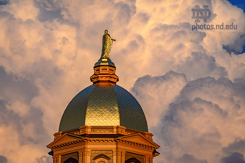 MC 6.29.24 Dome and Clouds.jpg by Matt Cashore/University of Notre Dame June 29, 2024; Dome with towering cumulus clouds (Photo by Matt Cashore/University of Notre Dame)