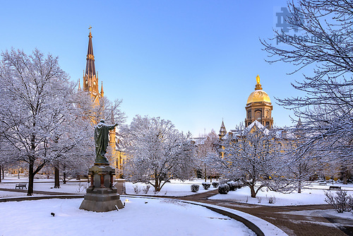 MC 2.24.24 Snow Scenic 03.JPG by Matt Cashore/University of Notre Dame February 24, 2024; Main Quad on a snowy morning (Photo by Matt Cashore/University of Notre Dame)