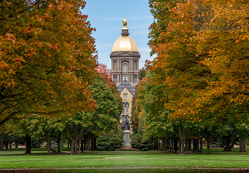 BJ 10.18.23 Main Building 9169.JPG by Barbara Johnston/University of Notre Dame October 18, 2023; The Main Building and the Golden Dome, autumn 2023. (Photo by Barbara Johnston/University of Notre Dame)
