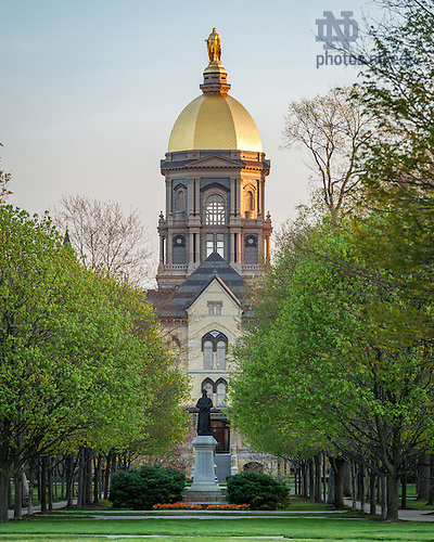4.24.16 Spring Scenic 01.JPG by Matt Cashore/University of Notre Dame Apr. 24, 2016; Main Building in Spring (Photo by Matt Cashore/University of Notre Dame)