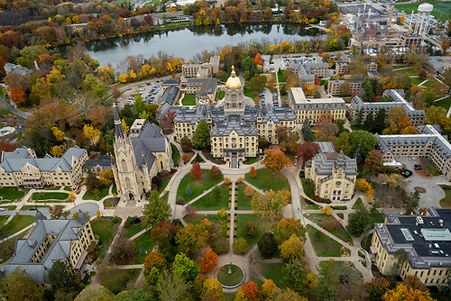 BJ 10.28.23 Main Quad Aerial.JPG by Barbara Johnston/University of Notre Dame October 28, 2023; Aerial of the main quad,  autumn 2023. (Photo by Barbara Johnston/University of Notre Dame)