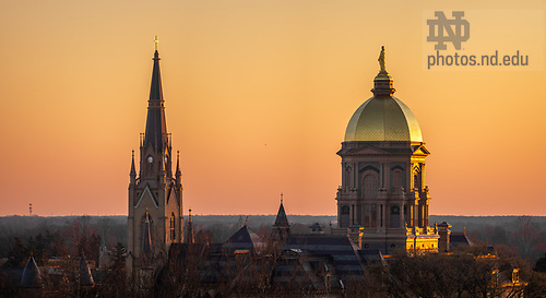 MC 4.18.20 Skyline Sunset.JPG by Matt Cashore/University of Notre Dame April 18, 2020; Campus skyline at sunset (Photo by Matt Cashore/University of Notre Dame)