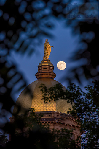 MC 6.7.17 Dome and Moon Vertical.JPG by Matt Cashore/University of Notre Dame June 7, 2017; Dome and moon (Photo by Matt Cashore/University of Notre Dame)
