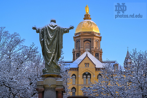 MC 2.24.24 Snow Scenic 08.jpg by Matt Cashore/University of Notre Dame February 24, 2024; Main Quad on a snowy morning (Photo by Matt Cashore/University of Notre Dame)