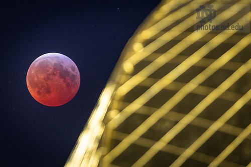 MLC 3.14.25 Eclipse 03.jpg by Michael Caterina/University of Notre Dame March 14, 2025; A lunar eclipse near the Dome. (Photo by Michael Caterina/University of Notre Dame)