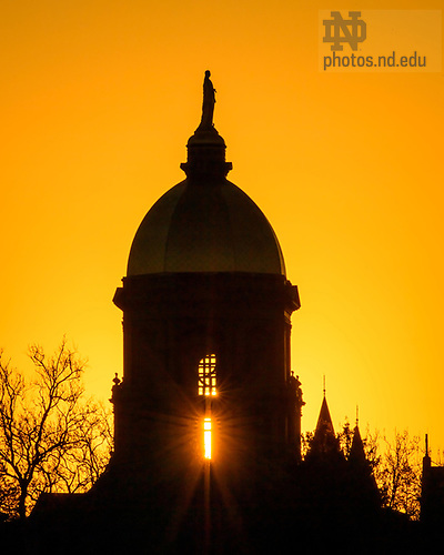 MC 4.9.23 Easter Sunrise.JPG by Matt Cashore/University of Notre Dame April 9, 2023; Easter morning sunrise, 2023 (Photo by Matt Cashore/University of Notre Dame)