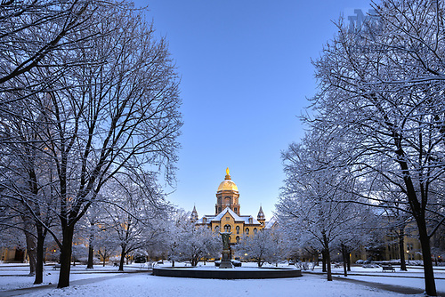 MC 2.24.24 Snow Scenic 02.JPG by Matt Cashore/University of Notre Dame February 24, 2024; Main Quad on a snowy morning (Photo by Matt Cashore/University of Notre Dame)